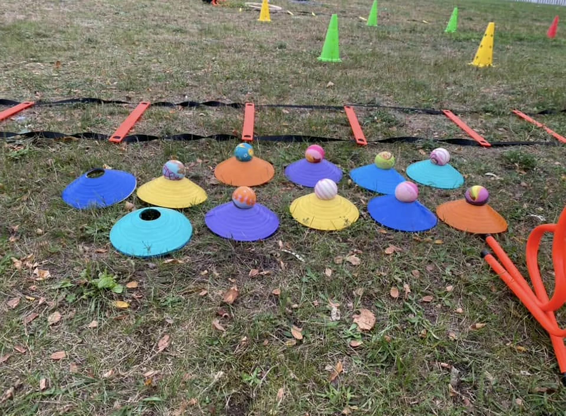 Sports equipment provided to the school