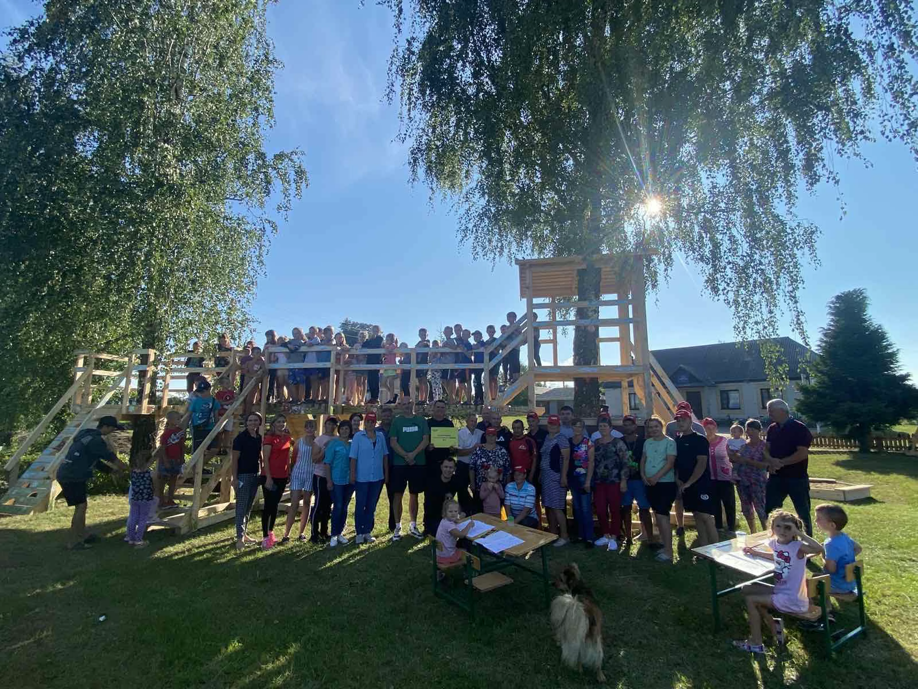 Serkhiv playground on opening day